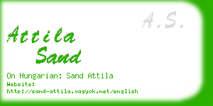 attila sand business card